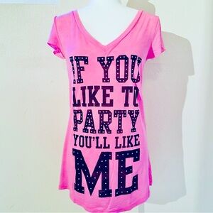 Victoria’s Secret PINK Rhinestone Tee Vintage